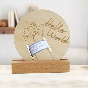 Регулируемый держатель для браслета для показа на день рождения ребенка, настраиваемая гравировка имени и даты для демонстрации памятных подарков новорожденному H