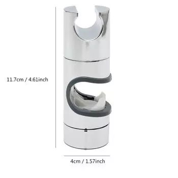 Регулируемый держатель для душевой лейки 22 мм - 25 мм, универсальный кронштейн, хромированный ABS, держатель для душевой лейки, зажим серый