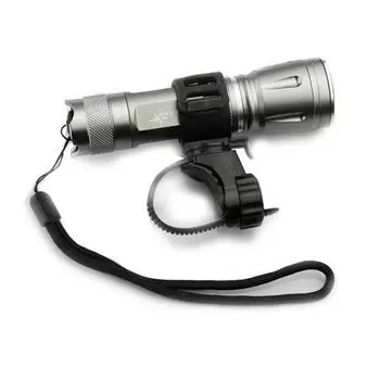 Регулируемый держатель для фонарика для езды на велосипеде на открытом воздухе с зажимом на голову чёрный