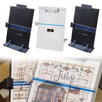 Регулируемый держатель для схем вышивки иглами, настольный держатель для копий с направляющей линейкой 1