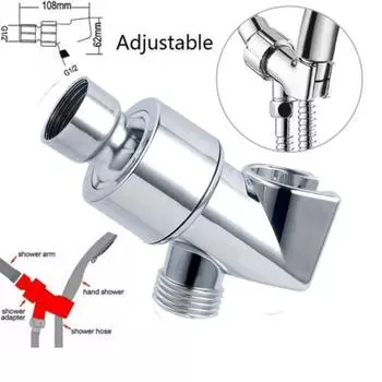 Регулируемый держатель душевой палочки с универсальным настенным кронштейном и латунным поворотным шаром. Ручной держатель душевой насадки.