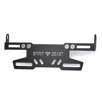 Регулируемый держатель номерного знака электрического мотоцикла Крепежная рама задней пластины номерного знака серебряный