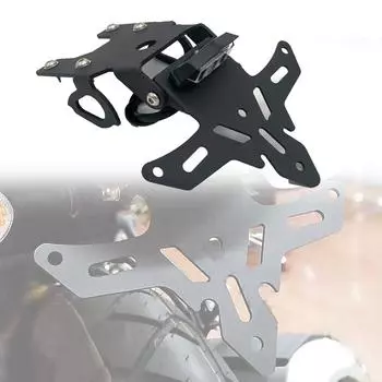 Регулируемый держатель номерного знака мотоцикла REALZION со светодиодной подсветкой для YAMAHA XSR155 XSR 155 2019 2020 CHINA чёрный