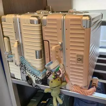 Регулируемый детский ремень безопасности, не теряющийся поводок для малышей, надежный ремень для удерживания руки, подпружиненный детский канат для ходьбы, чемодан, страховочный канат with lock розовый