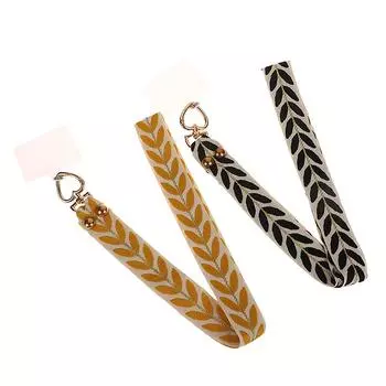 Регулируемый длинный ремешок для мобильного телефона через плечо, широкий тканевый ремешок на шею, жемчужный ремешок для женщин, подвесные украшения, шнурок с защитой от потери розовый