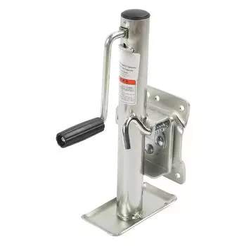 Регулируемый домкрат для прицепа весом 1200 фунтов с ручкой для вращения сбоку колеса. Поворотный домкрат для прицепа с язычком для квадроциклов, UTV, прицепов для яхт, автофургонов, низкая высота 400 мм?660 мм