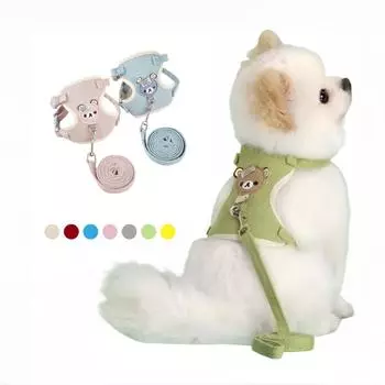 Регулируемый дышащий поводок для кошек и собак, удобный поводок для прогулок на открытом воздухе, для маленьких кошек и собак, аксессуары для домашних животных S белый