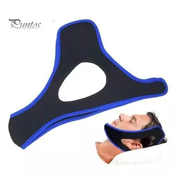 Регулируемый дышащий ремешок против храпа для мужчин и женщин, легкое в использовании, удобное решение для сна чёрный