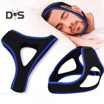 Регулируемый дышащий ремешок против храпа для мужчин и женщин, легкое в использовании, удобное решение для сна синий