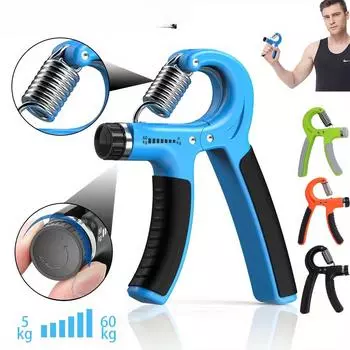 Регулируемый фитнес-гриппер типа R для тренировки силы мышц рук, тренажер для реабилитации запястья, фитнес-оборудование чёрный