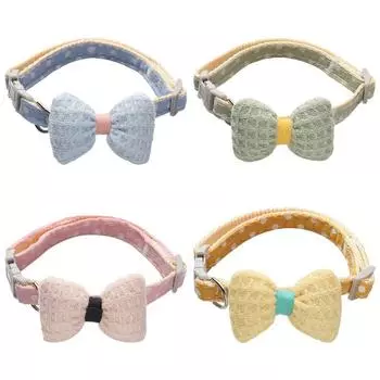 Регулируемый галстук-бабочка для щенков, ошейник для котят, ошейник для собак, ошейники для кошек, галстук-бабочка розовый