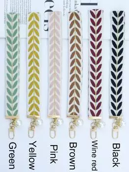 Регулируемый и съемный ручной ремешок для мобильного телефона Leaf, защита от повреждений, многоцветный свежий ремешок для мобильного телефона розовый