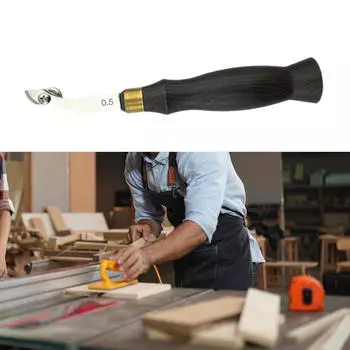 Регулируемый инструмент для биговки краев кожи, прочная удобная ручка, деревянная ручка, сделай сам, кожевенное ремесло 0.5mm