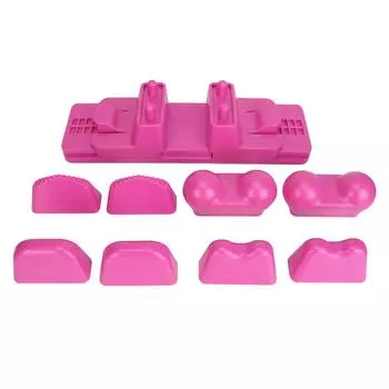 Регулируемый инструмент для массажа поясничной мышцы с 4 наборами сменных головок, эластичная оболочка для снятия мышечного напряжения фиолетовый