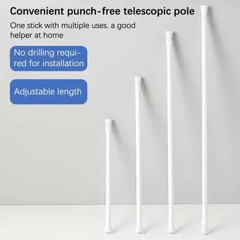 Регулируемый карниз для штор, металлический держатель для карниза без сверления, штанга для штор, кронштейн для душевой кабинки, выдвижная штанга 40-70cm