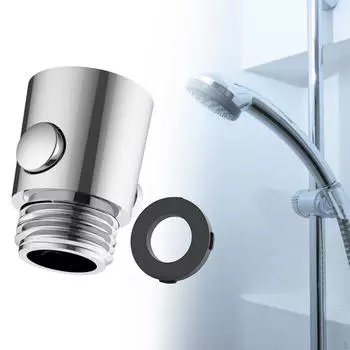 Регулируемый клапан регулирования расхода воды для душевого кронштейна и шланга — универсальный размер серебряный