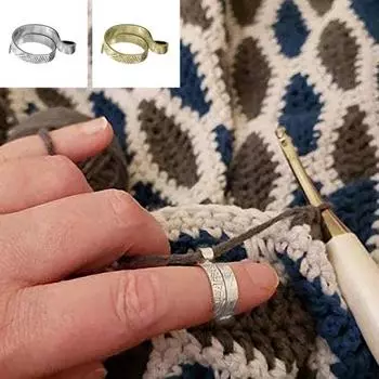 Регулируемый кольцевой тип петли инструменты для вязания крючком напёрсток швейные принадлежности золотистый