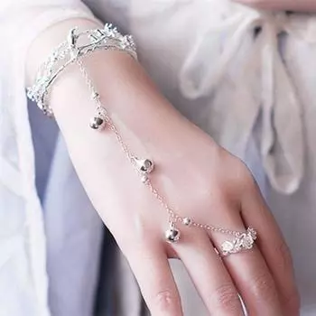 Регулируемый колокольчик бабочка свет роскошный изысканный подарок кольцо браслет подарок для нее женщины ювелирные изделия Bell