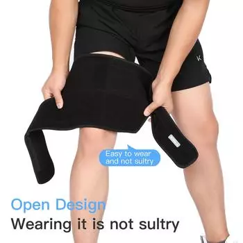 Регулируемый компрессионный бандаж на бедро, поддержка колена, рукав для ног, верхняя часть ног для женщин и мужчин, облегчение боли в мышцах