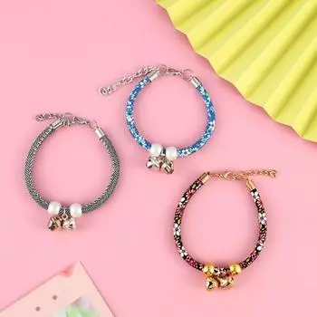 Регулируемый кошачий ошейник мультяшный красочный с колокольчиком безопасность колокольчик кольцо ожерелье для щенка котенка аксессуары для домашних животных A6