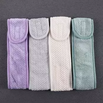 Регулируемый косметический тюрбан для душа для лица из кораллового флиса, повязка на голову, повязка на голову, тиара серый