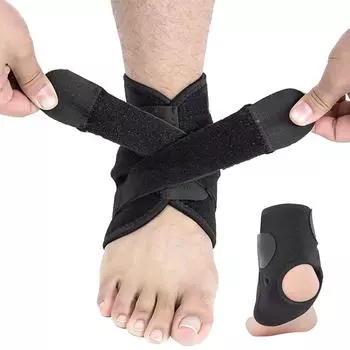 Регулируемый костный расслабитель для восстановления после травм, ортез для голеностопного сустава, поддержка свода стопы, безопасность, один размер чёрный