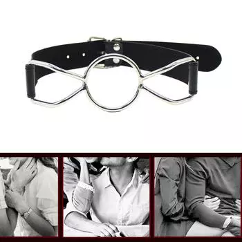 Регулируемый кожаный кляп-бабочка для чувственных ролевых игр и игр со связыванием для взрослых пар, секс-игрушка S