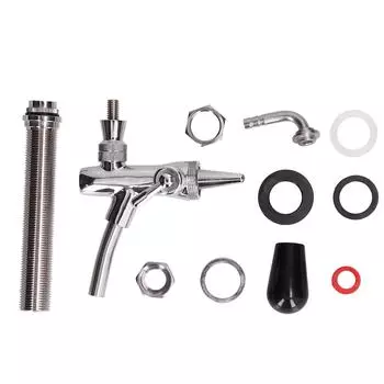 Регулируемый кран для разливного пива из хромированной нержавеющей стали G5/8, пивной кран для домашнего пивоварения