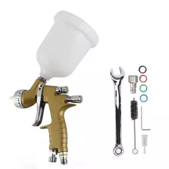 Регулируемый краскопульт с соплом 1,8 мм G1/4 наружная резьба алюминиевый сплав воздушный распылительный инструмент золотой