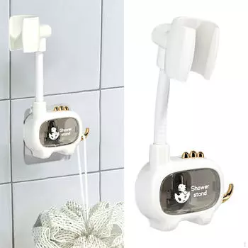 Регулируемый кронштейн для душа, Крепление Динозавр, Съемное настенное крепление, Кронштейн жёлтый