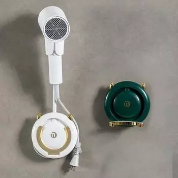 Регулируемый кронштейн для фена в ванной комнате, неперфорированная настенная полка для хранения фена, органайзер для ванной комнаты и полка для хранения