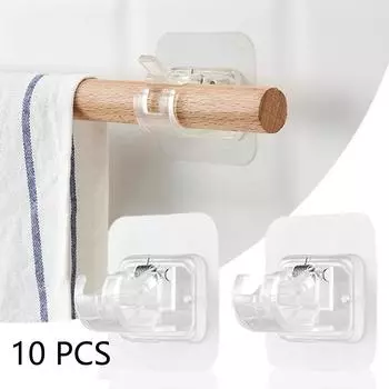 Регулируемый кронштейн для карниза, 10 шт., крючок для чашки, крючок для чашки One Size чёрный