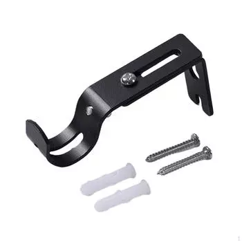 Регулируемый кронштейн для карниза, простой в установке, декоративный прочный держатель для 1 дюйма чёрный