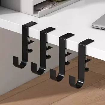 Регулируемый крючок для края стола без штамповки, подвесной крючок для офисного рабочего стола, сумки, студенческий рюкзак, подвесной крючок для хранения белый