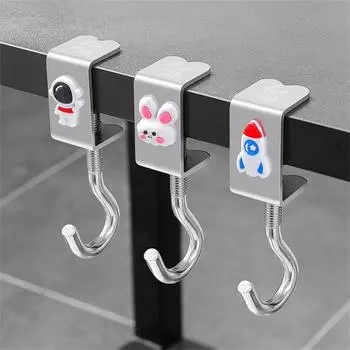 Регулируемый крючок для края стола, игровая гарнитура, настольная вешалка для хранения рюкзака, подвесной крючок-держатель, органайзер для домашнего офиса без ударов Astronaut