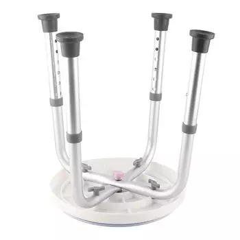 Регулируемый круглый табурет для душа из алюминиевого сплава, вращающееся на 360 градусов безопасное сиденье