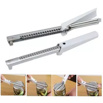 Регулируемый кухонный нож для банок из нержавеющей стали, ручной открывалка для бутылок, домашняя белый