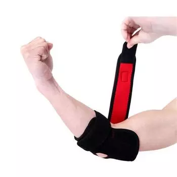 Регулируемый локтевой бандаж для тенниса, поддерживающий ремень для руки, бандаж для тенниса, гольфа, локтевой бандаж, поддерживающий повязку для ежедневного ухода, различные виды спорта чёрный