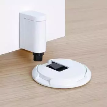 Регулируемый магнитный дверной стопор Технология мгновенной блокировки Без сверления Механический напольный дверной стопор Магнитные дверные замки Безопасность для детей и домашних животных серебряный