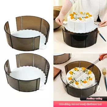 Регулируемый маркер для торта, круглый нож для нарезки торта и пирога, разделитель на 6 или 8 кусочков, круглый нож для торта A