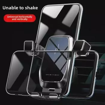 Регулируемый металлический автомобильный держатель для телефона: Поддерживает горизонтальные и вертикальные экраны, крепится к вентиляционному отверстию, бесшумная работа