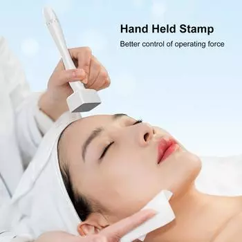 Регулируемый микронидлинг Derma Stamp Roller Инструмент для ухода за кожей для волос на лице, бороды 0 белый