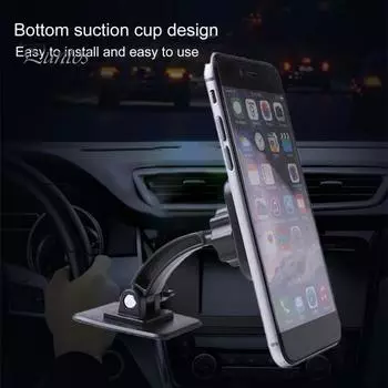 Регулируемый мини-магнитный автомобильный передний стеклянный держатель для центральной консоли автомобиля, кронштейн для мобильного телефона чёрный