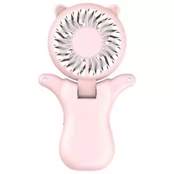 Регулируемый мини-шнур для шеи, летний свободный подвесной USB-вентилятор, воздушный охладитель розовый