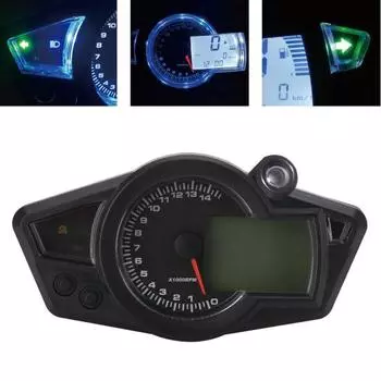 Регулируемый мотоциклетный ЖК-одометр, спидометр, тахометр для 2, 4 цилиндров