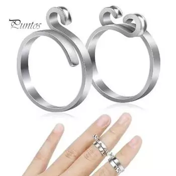 Регулируемый набор колец для вязания крючком для пальцев, 2 стиля, металлическое натяжное кольцо для вязания крючком, открытая направляющая для пряжи, держатели для пальцев, наперстки для вязания 4pcs