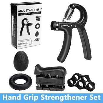 Регулируемый набор захватов, тренажер для запястья с пятью пальцами, фитнес-набор из пяти предметов для мужчин и женщин, реабилитационный тренажер для рук, набор из пяти предметов