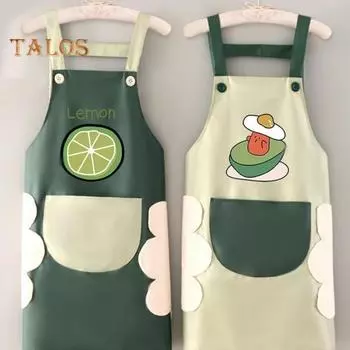 Регулируемый нагрудник с карманами, водостойкий, маслостойкий, пятностойкий, кухонный фартук для взрослых, мужчин, женщин, шеф-повара зелёный