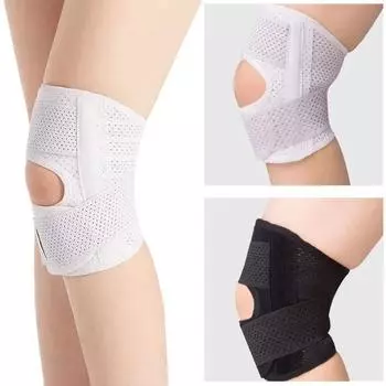 Регулируемый наколенник, компрессионный наколенник, поддержка колена для спортивных травм, облегчение суставов black L