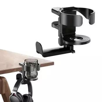 Регулируемый настольный держатель для чашки, нескользящий крючок для гарнитуры, подставка для хранения наушников, кофейные кружки